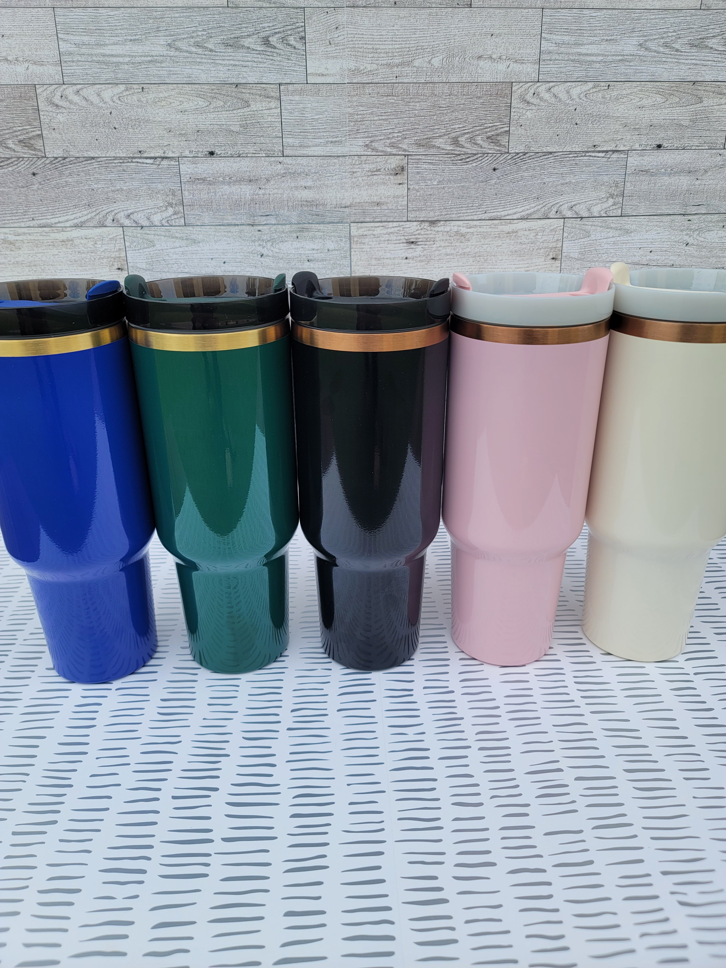 Copper and gold plated Glossy coated 40oz tumblers (unbranded)