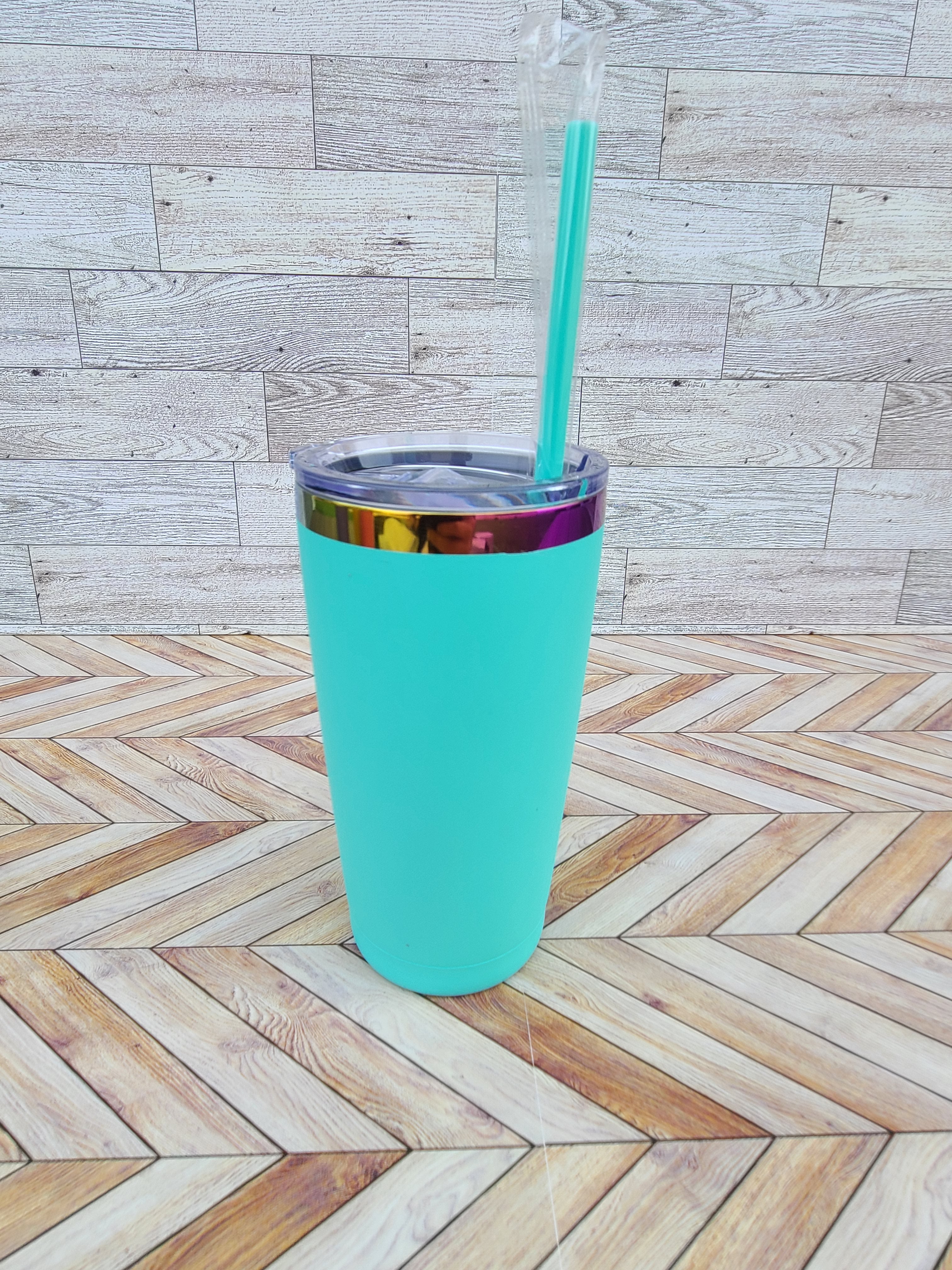 20oz Rainbow Coated Stainless Steel Tumbler-Colors