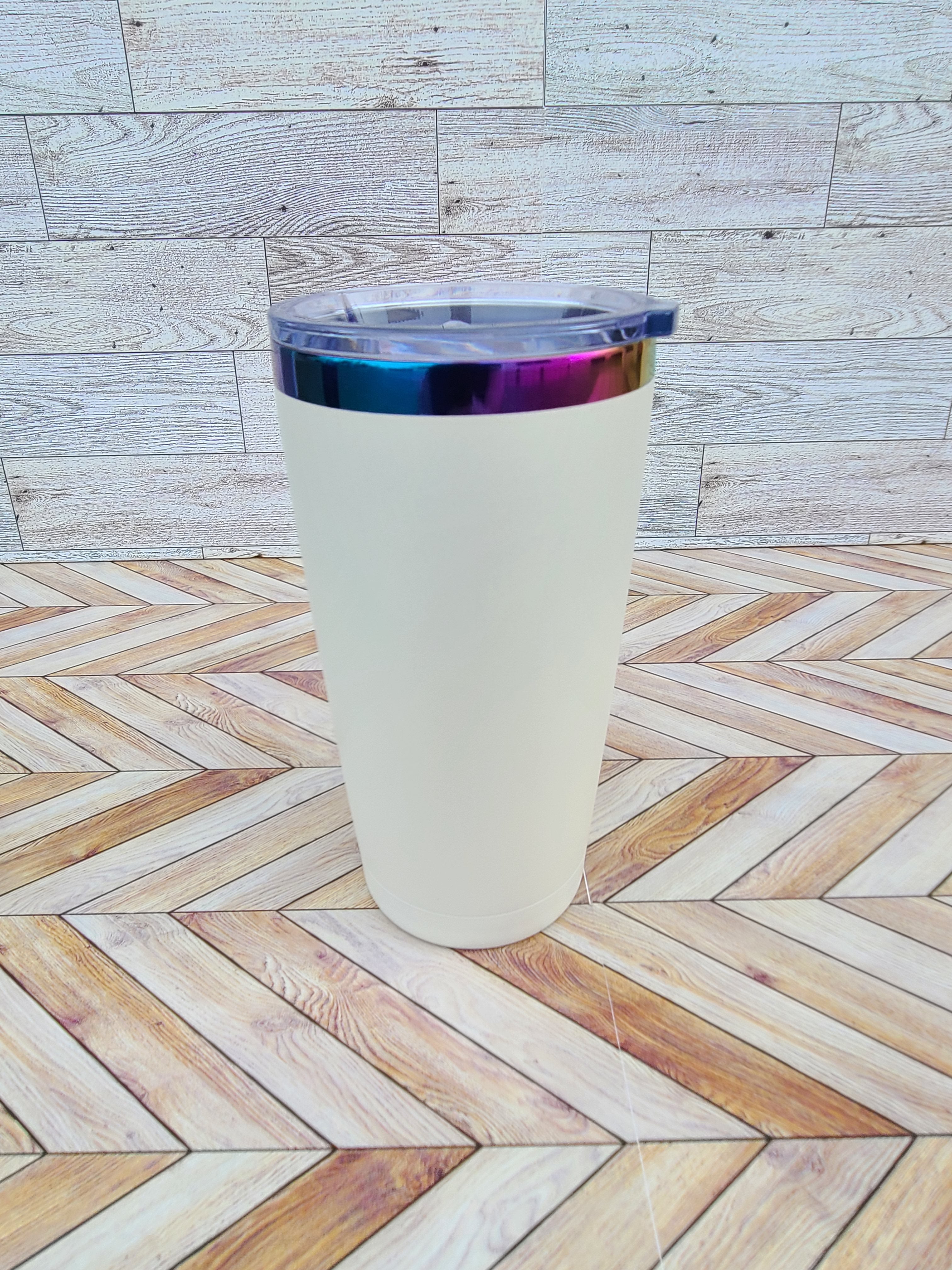 20oz Stainless Steel Rainbow Coated Tumbler-Black or White