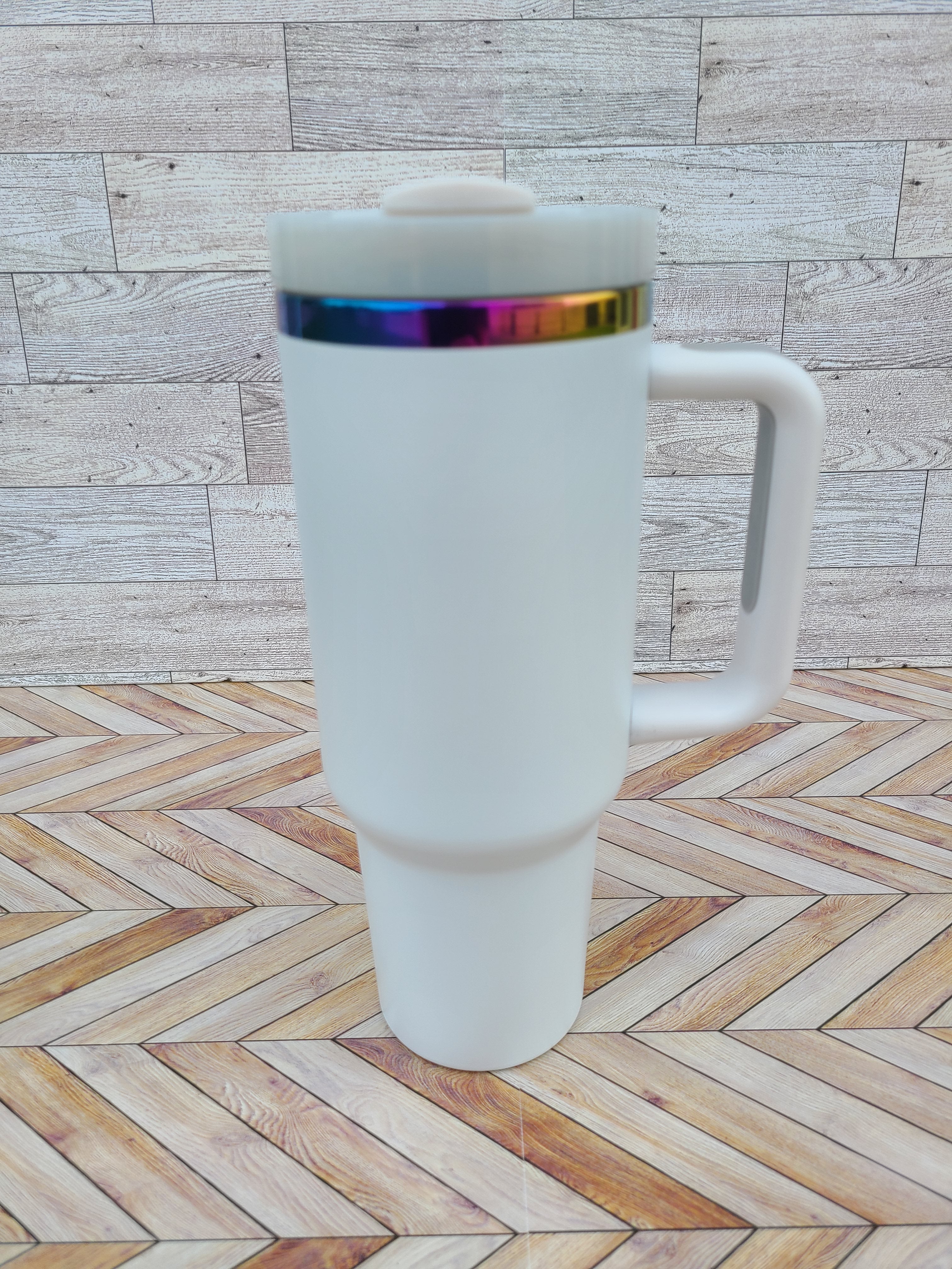 Rainbow Coated Stainless Steel 40oz Tumbler (unbranded)