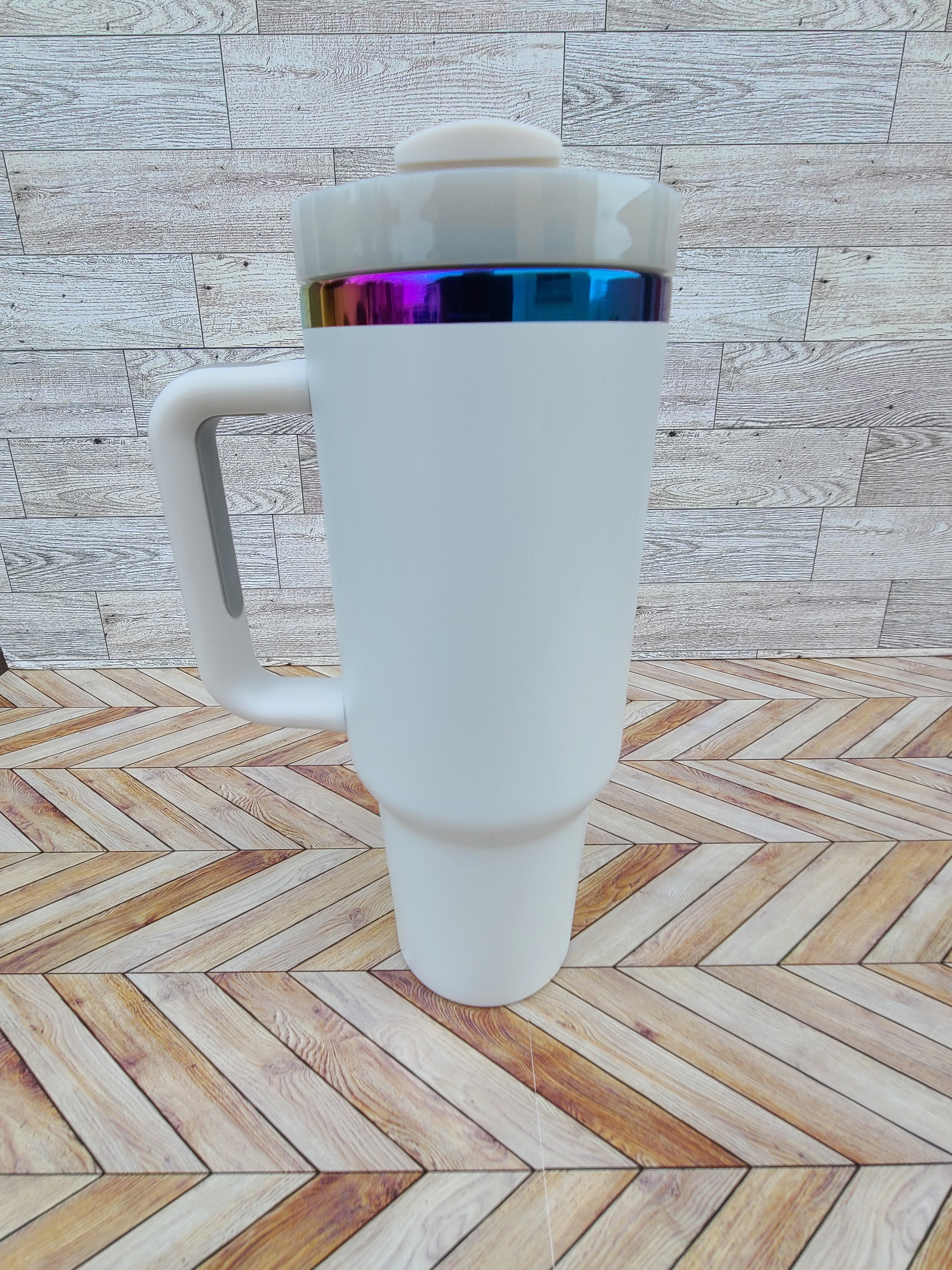 Rainbow Coated Stainless Steel 40oz Tumbler (unbranded)