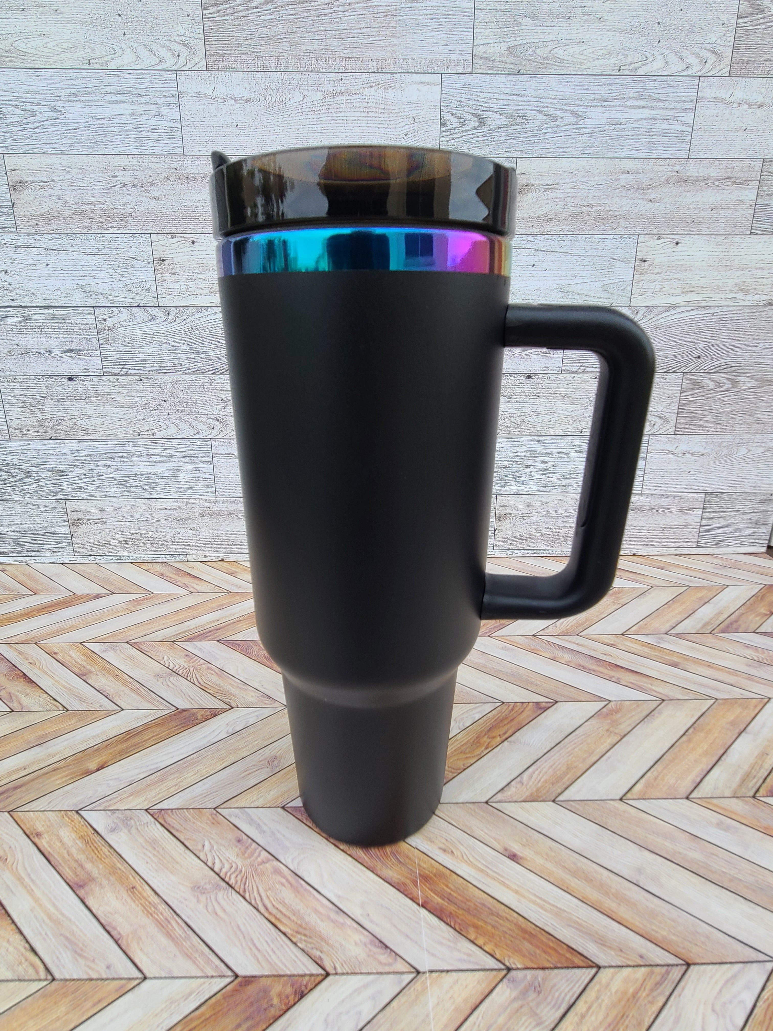 Rainbow Coated Stainless Steel 40oz Tumbler (unbranded)