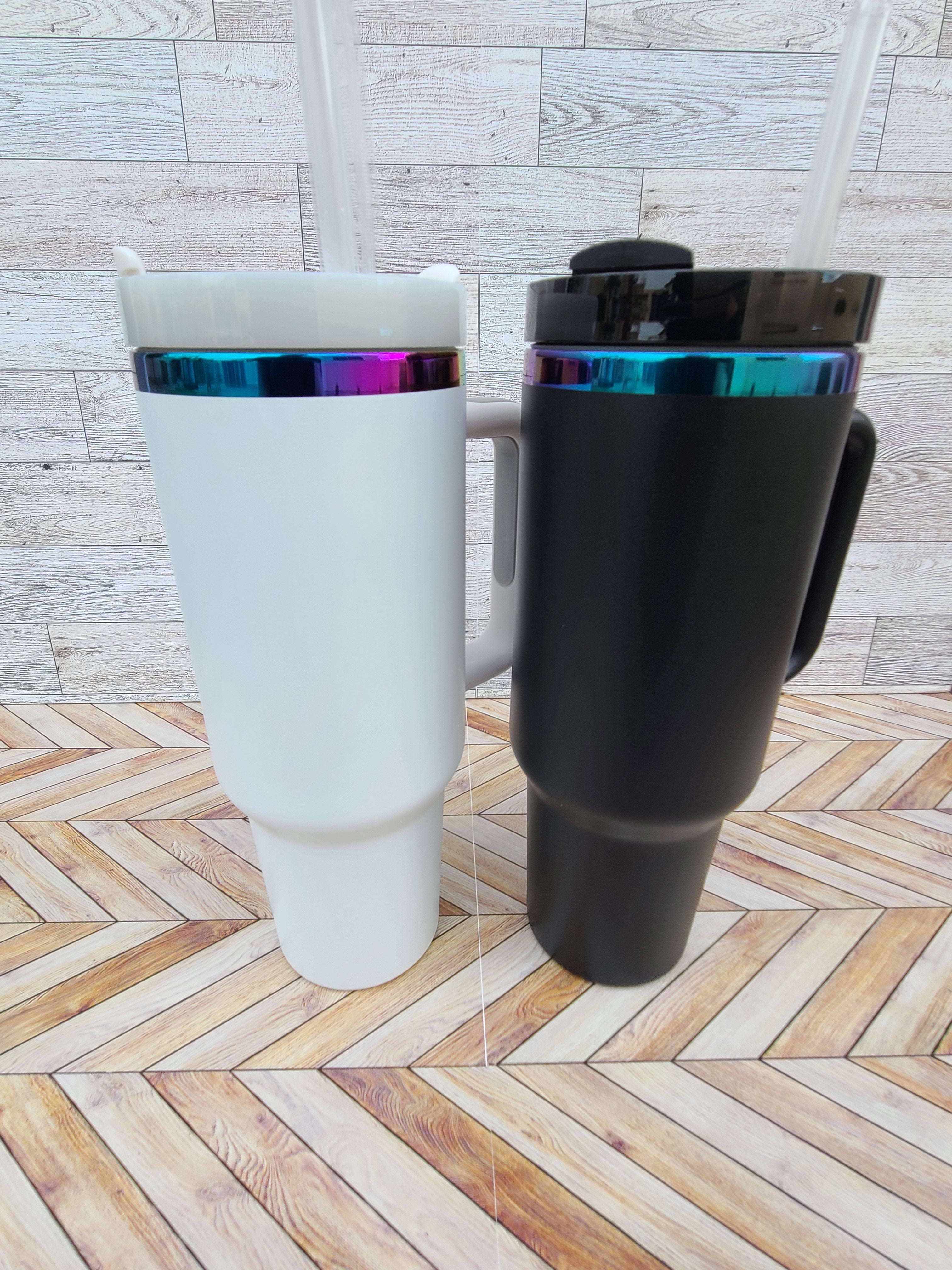 Rainbow Coated Stainless Steel 40oz Tumbler (unbranded)