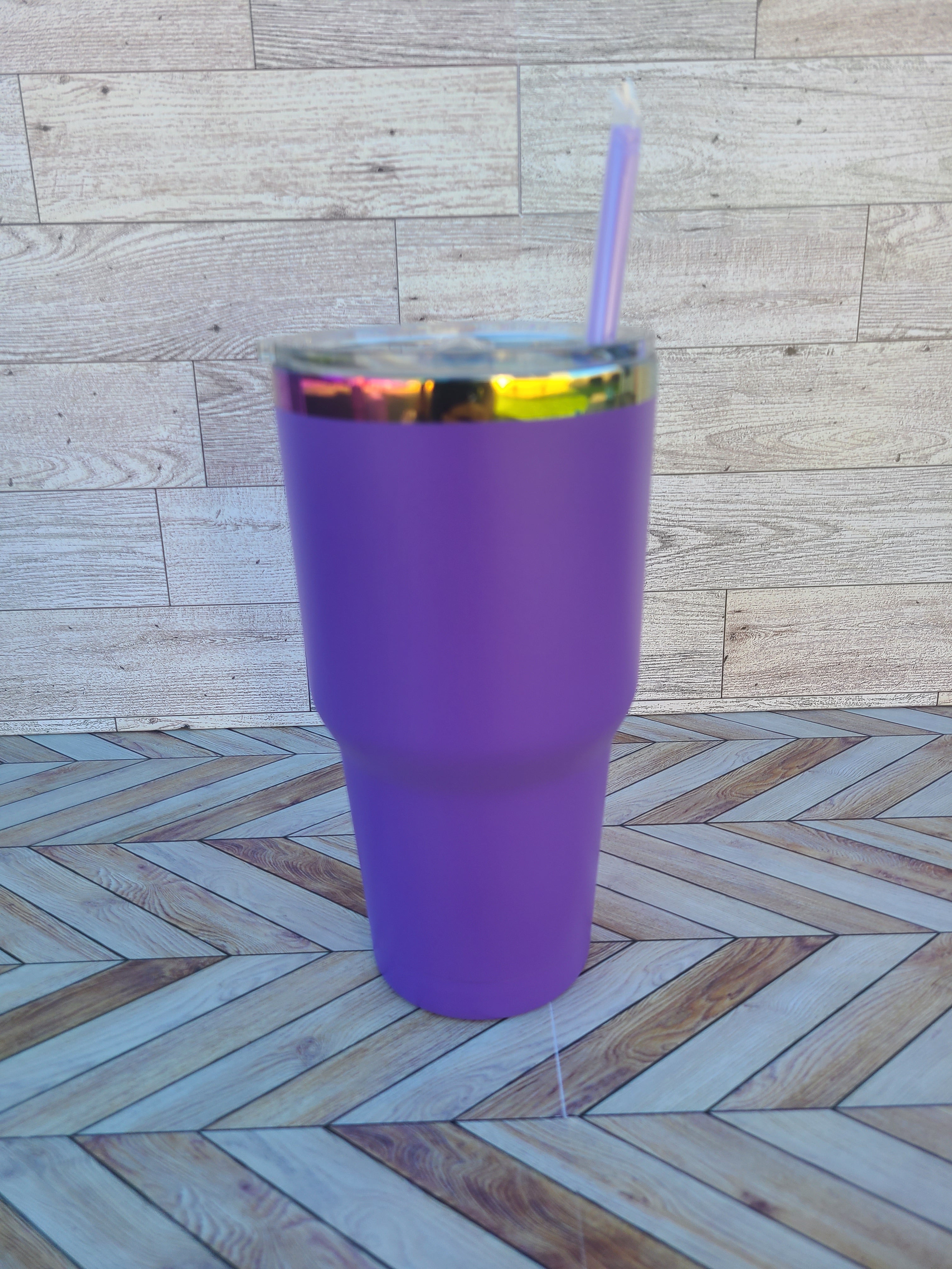 30oz Stainless Steel Rainbow Coated Tumbler