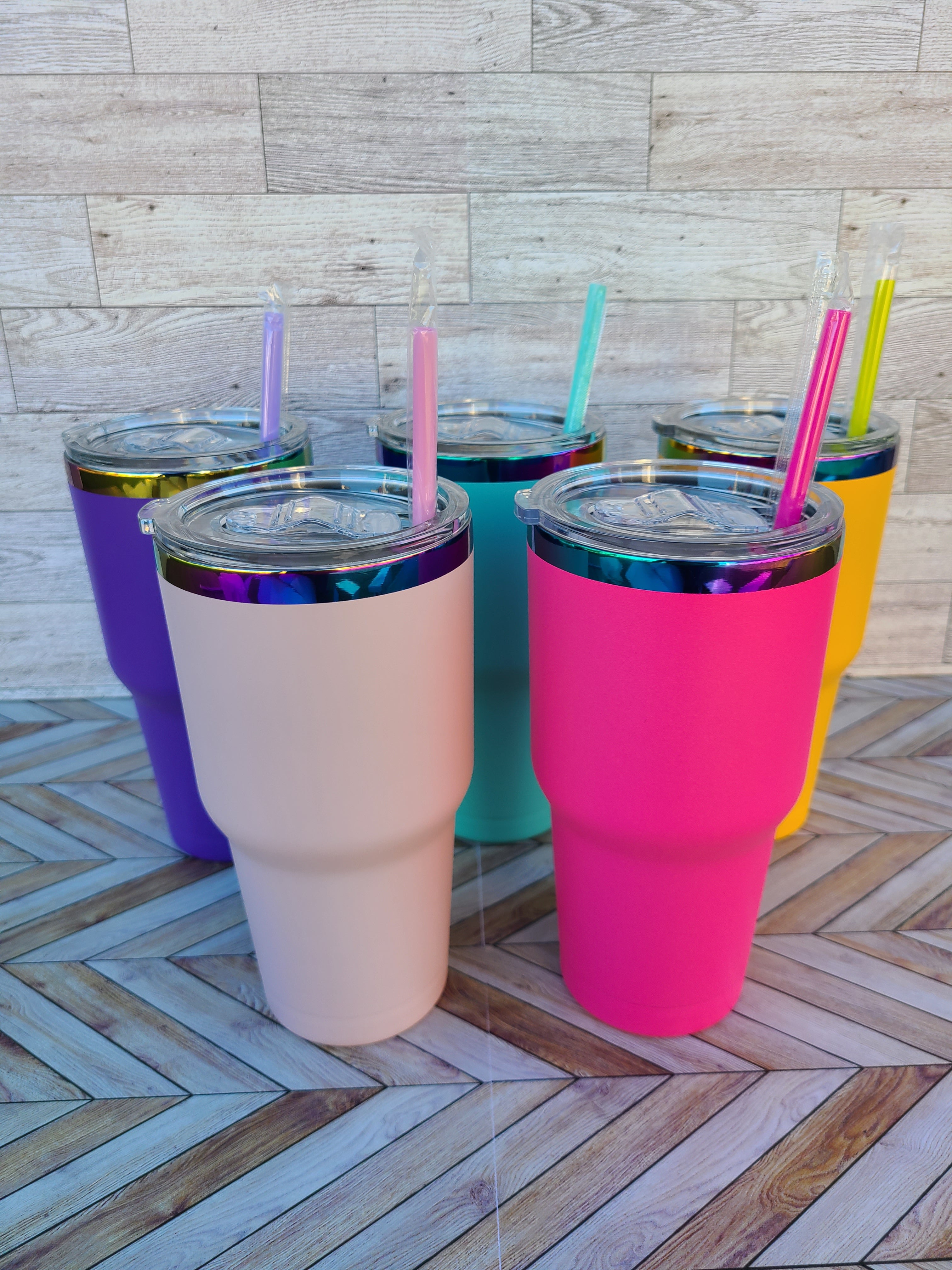 30oz Stainless Steel Rainbow Coated Tumbler