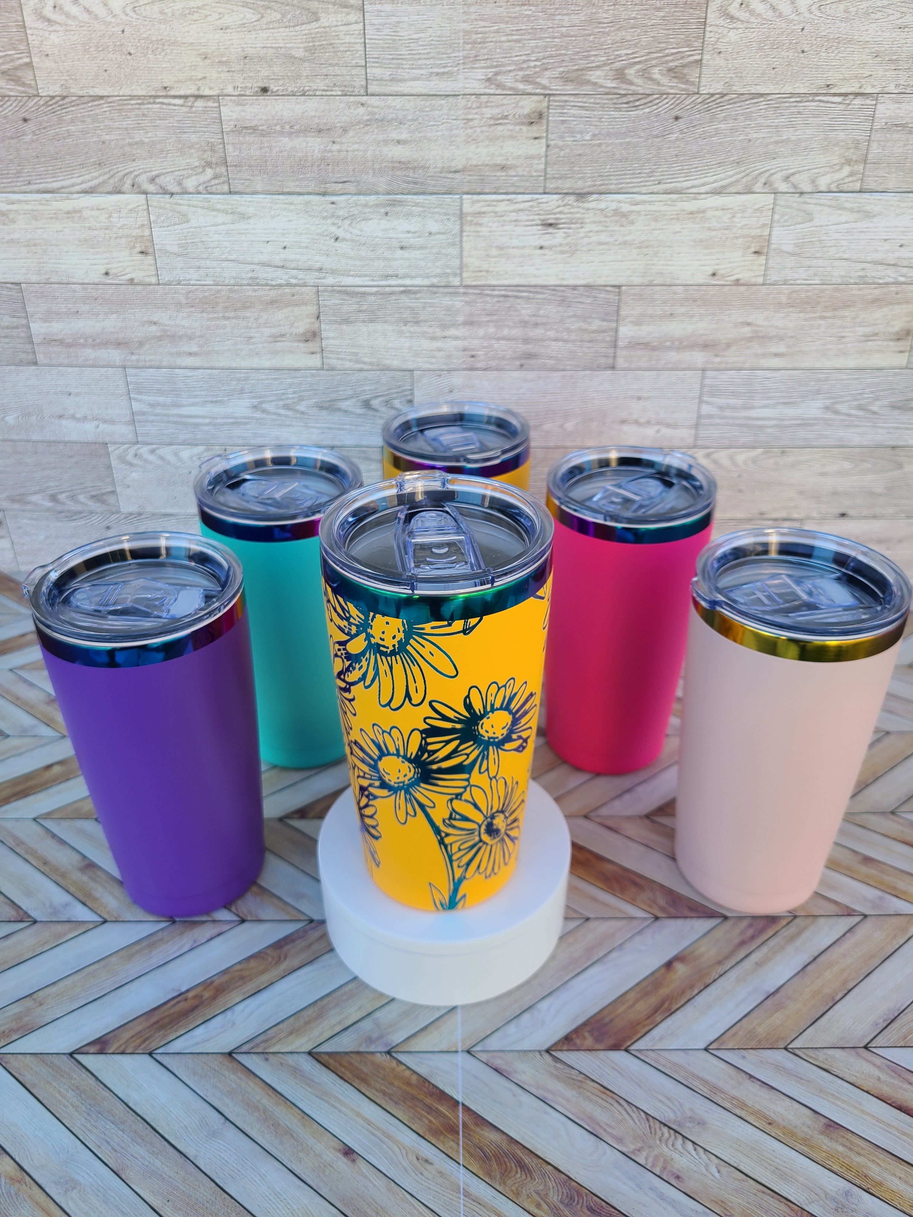 20oz Rainbow Coated Stainless Steel Tumbler-Colors