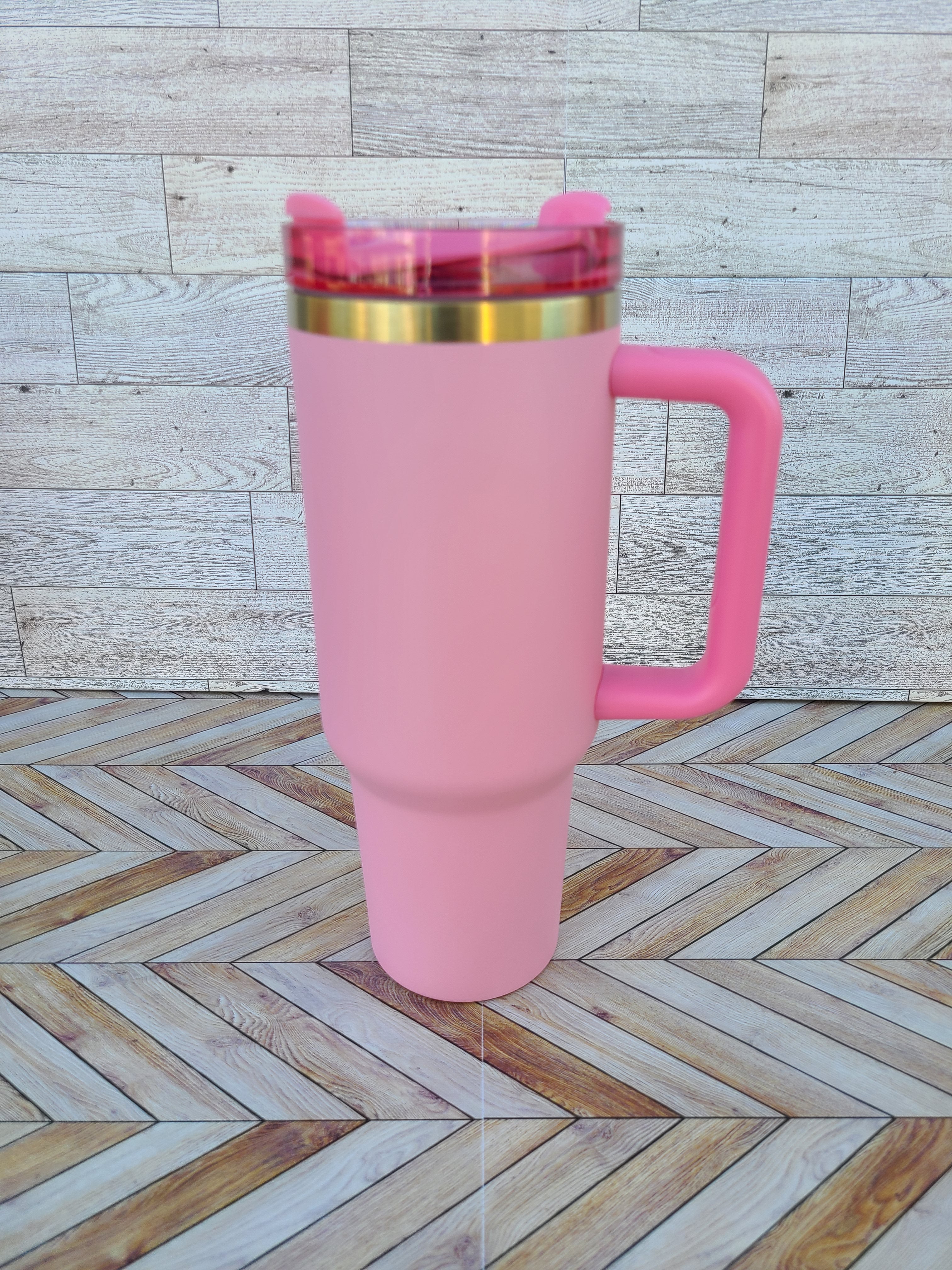 Gold Coated 40oz Tumbler with Handle