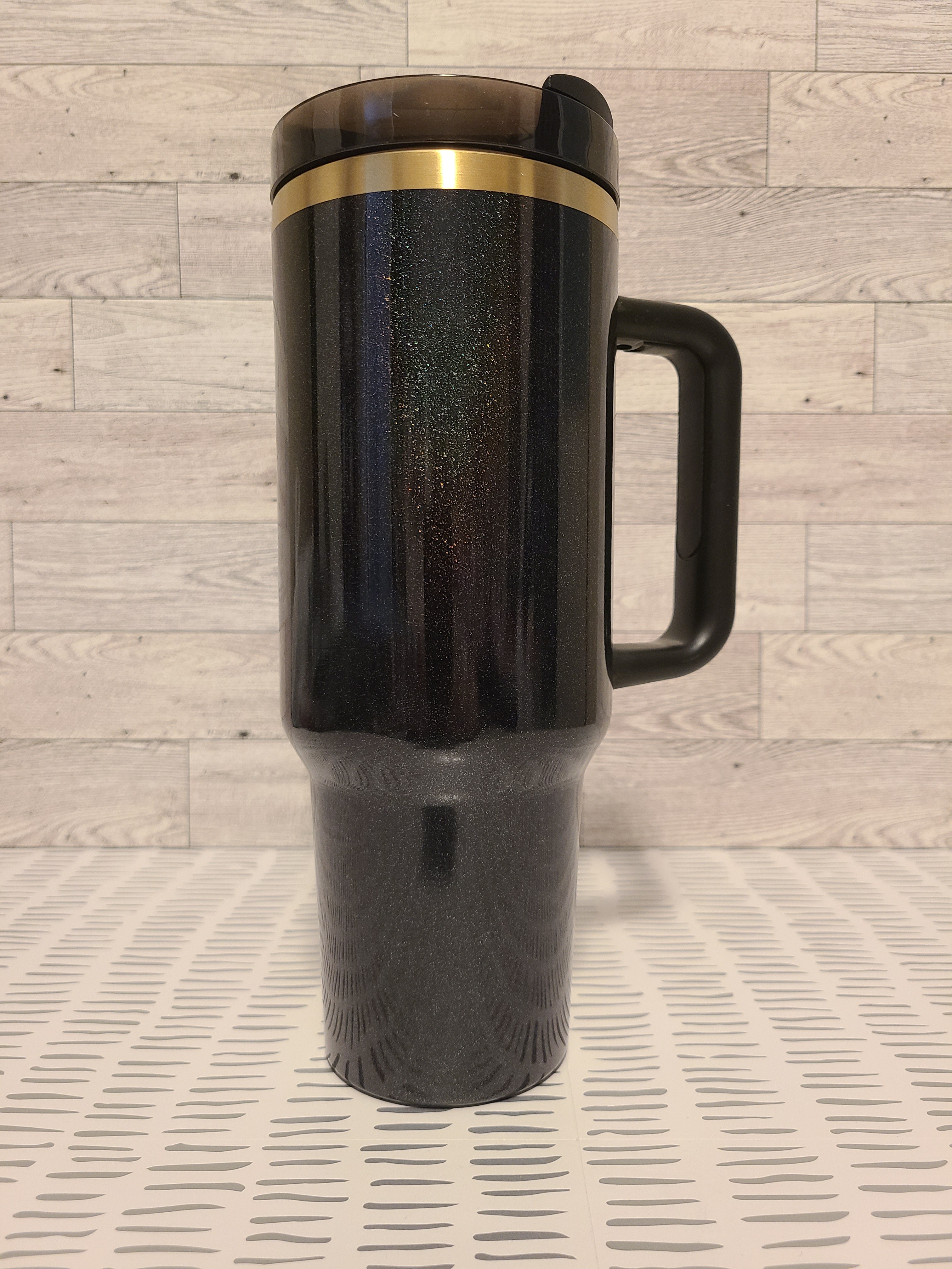 Shimmer Black 40oz Gold Coated Tumbler