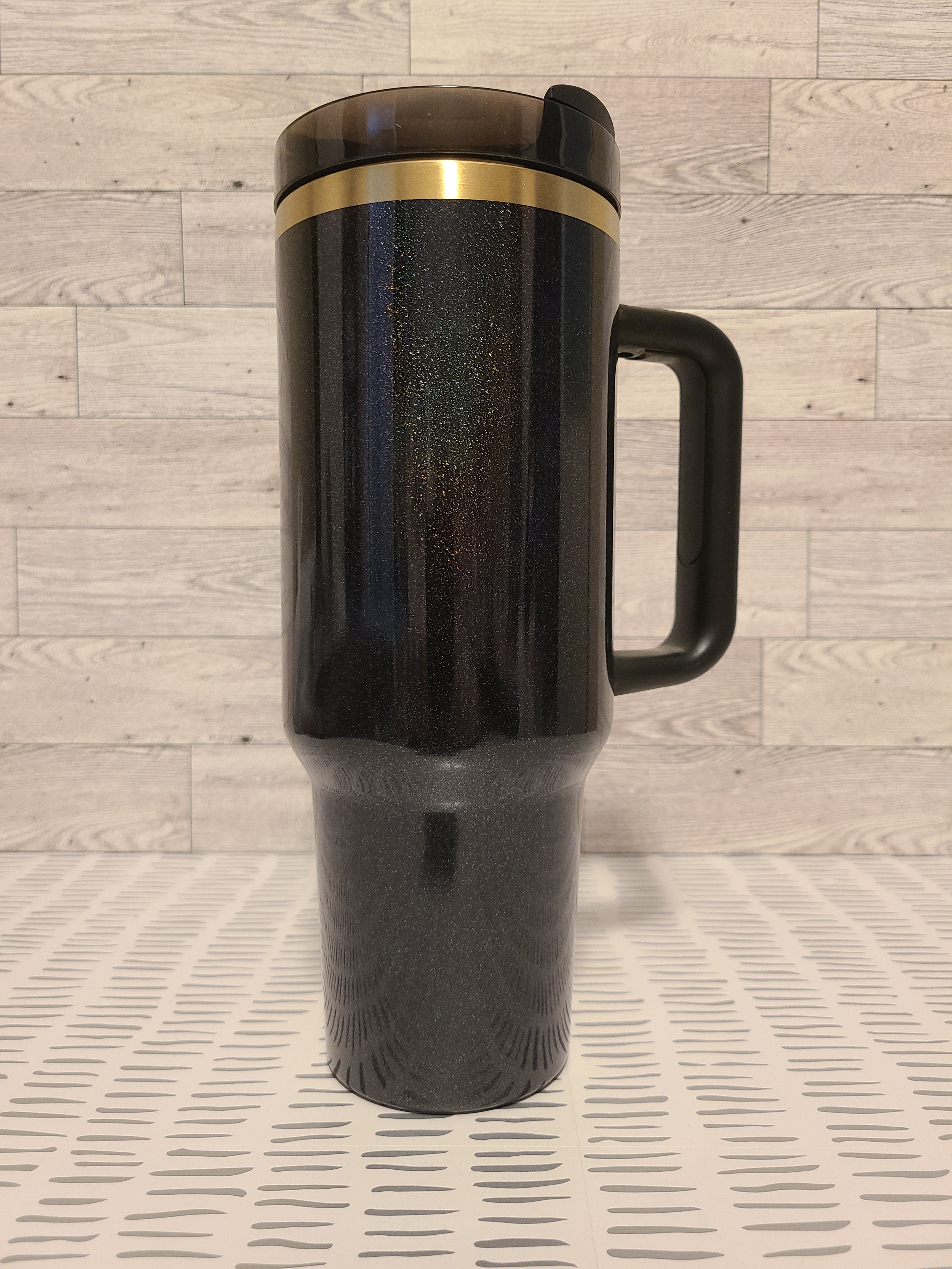 Shimmer Black 40oz Gold Coated Tumbler