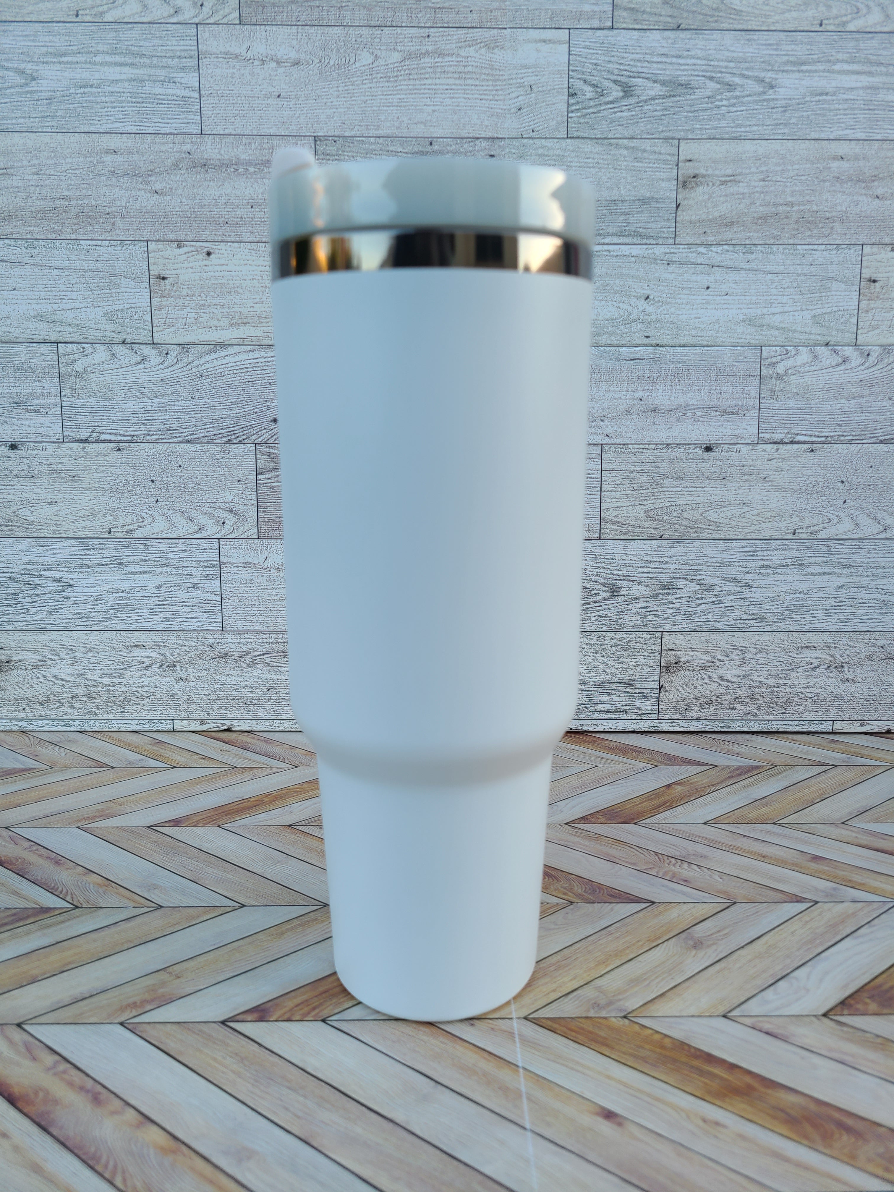 Black Mirror Coated 40oz Tumbler with Handle