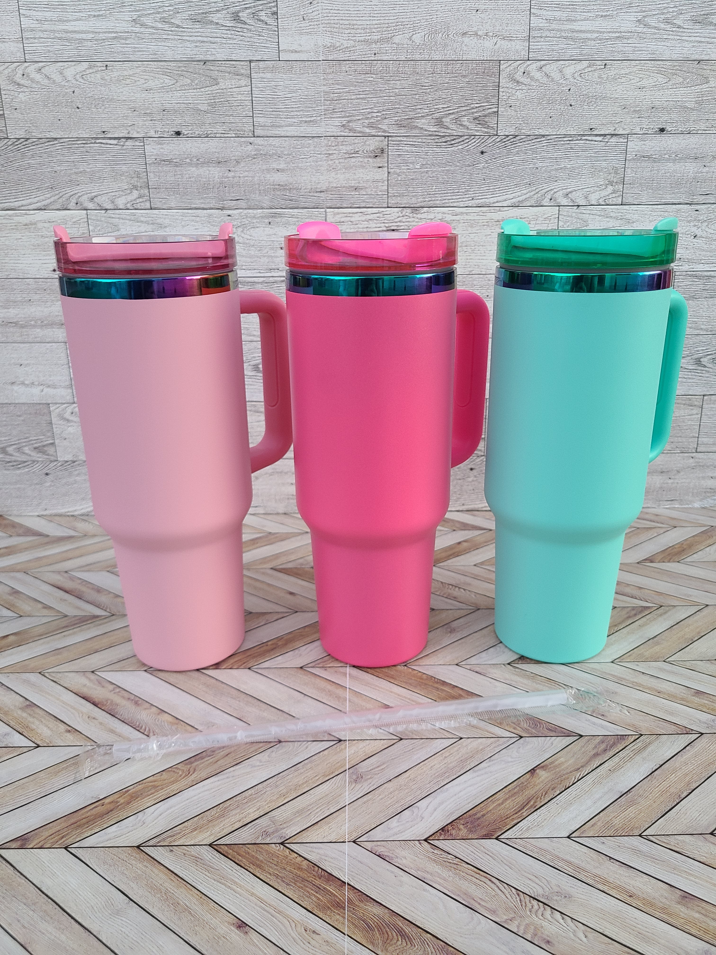 40oz Rainbow Coated Mixed Colors Tumbler