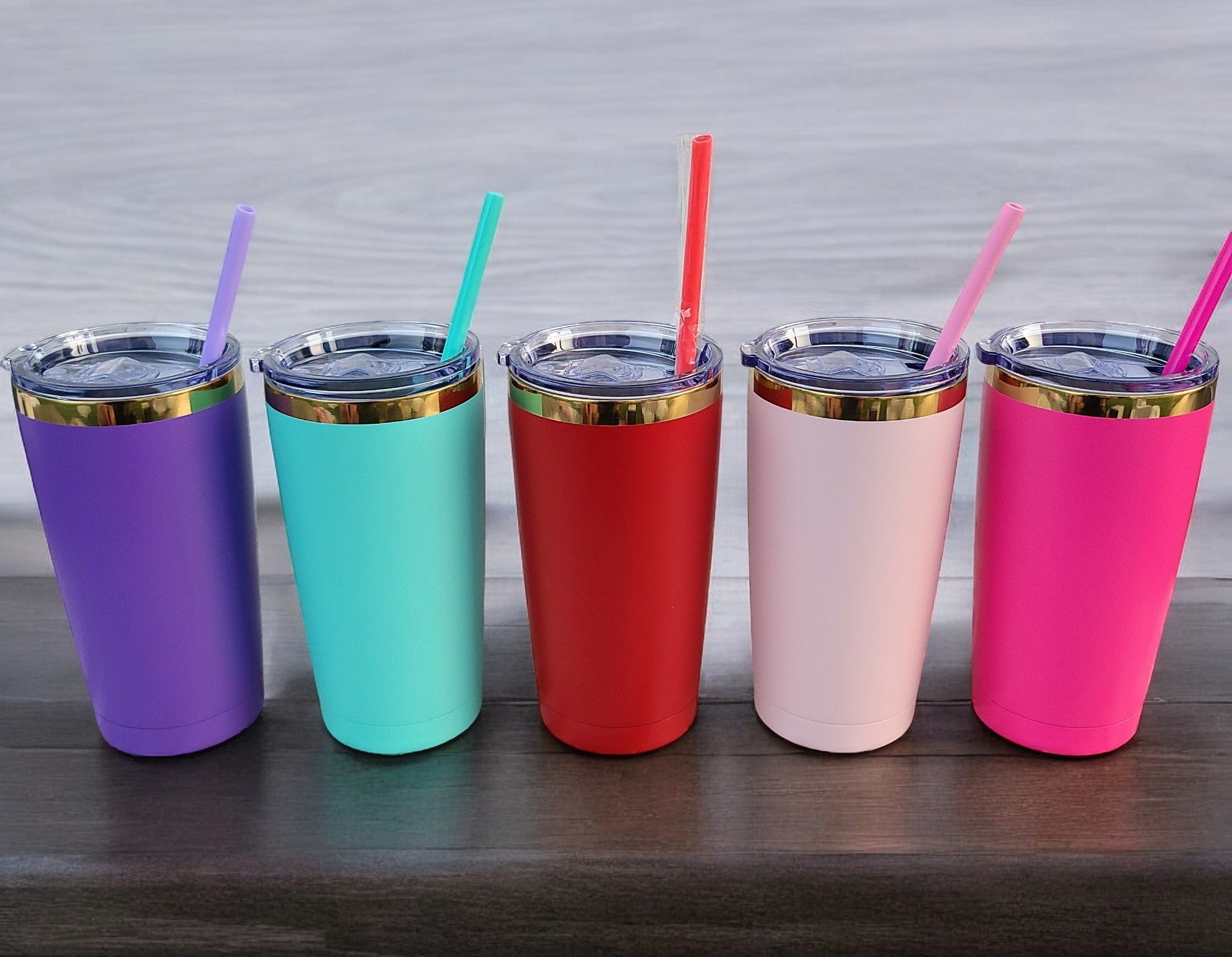 20oz Gold Coated Tumbler Mixed Colors