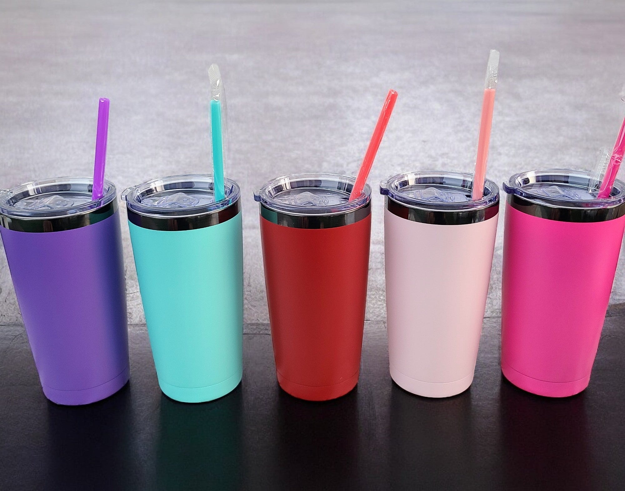 20oz Black Mirror Coated Mixed Color Tumbler