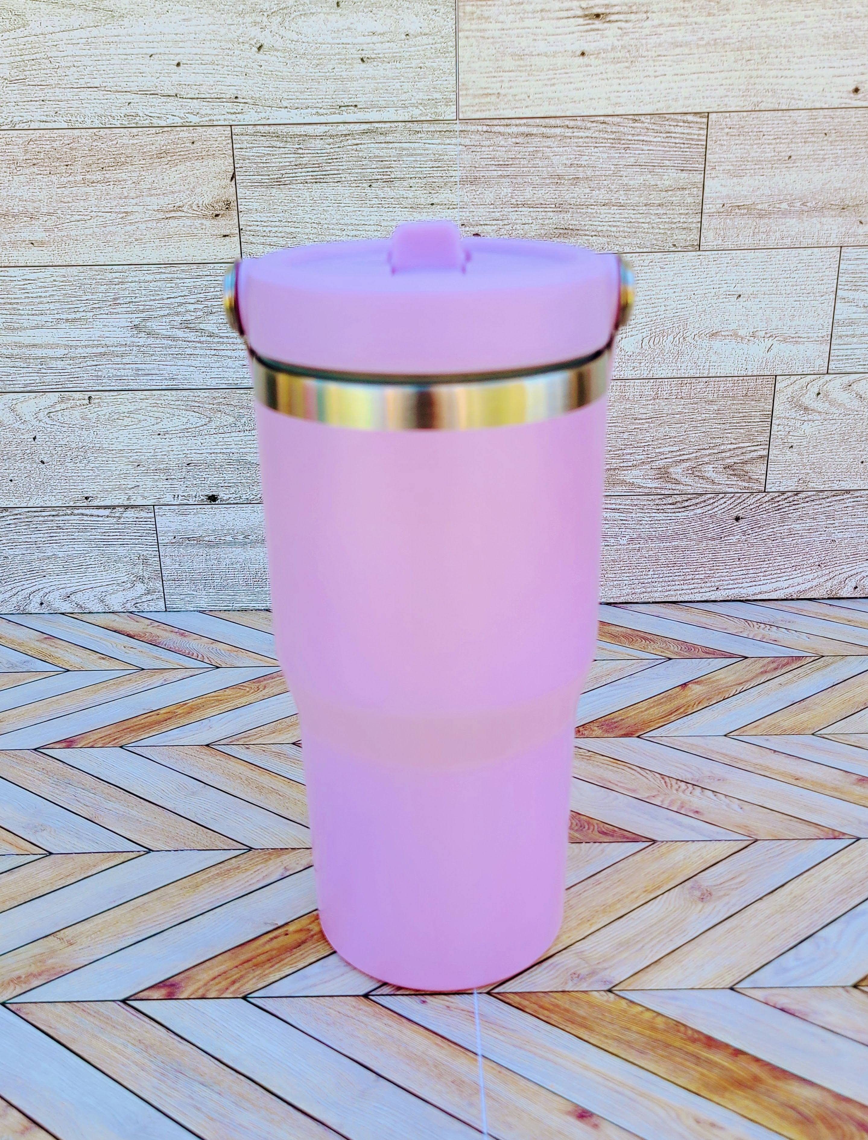 20oz Silver Coated Flip Straw Tumbler