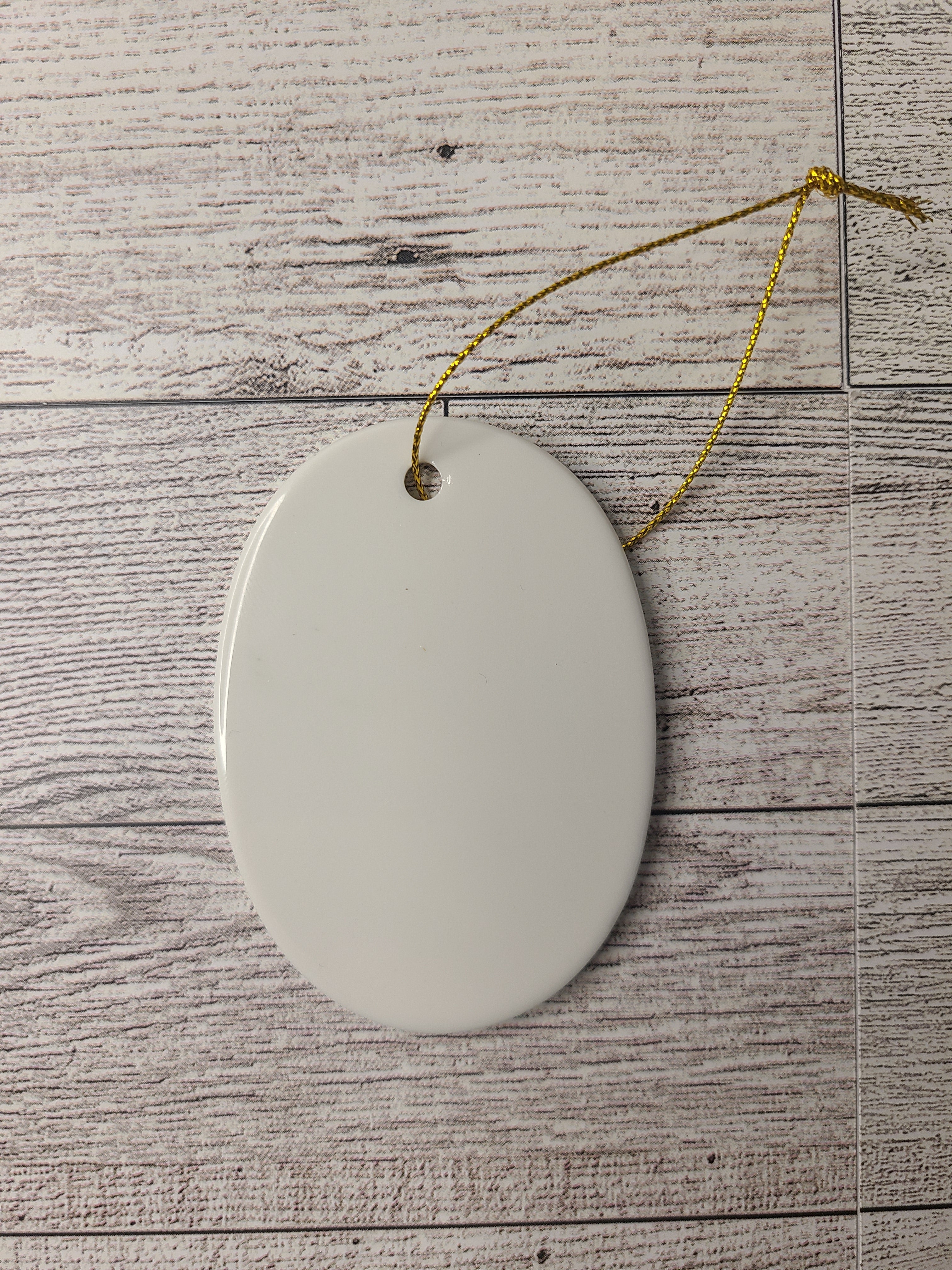 Double sided sublimation ornament christmas Oval blank