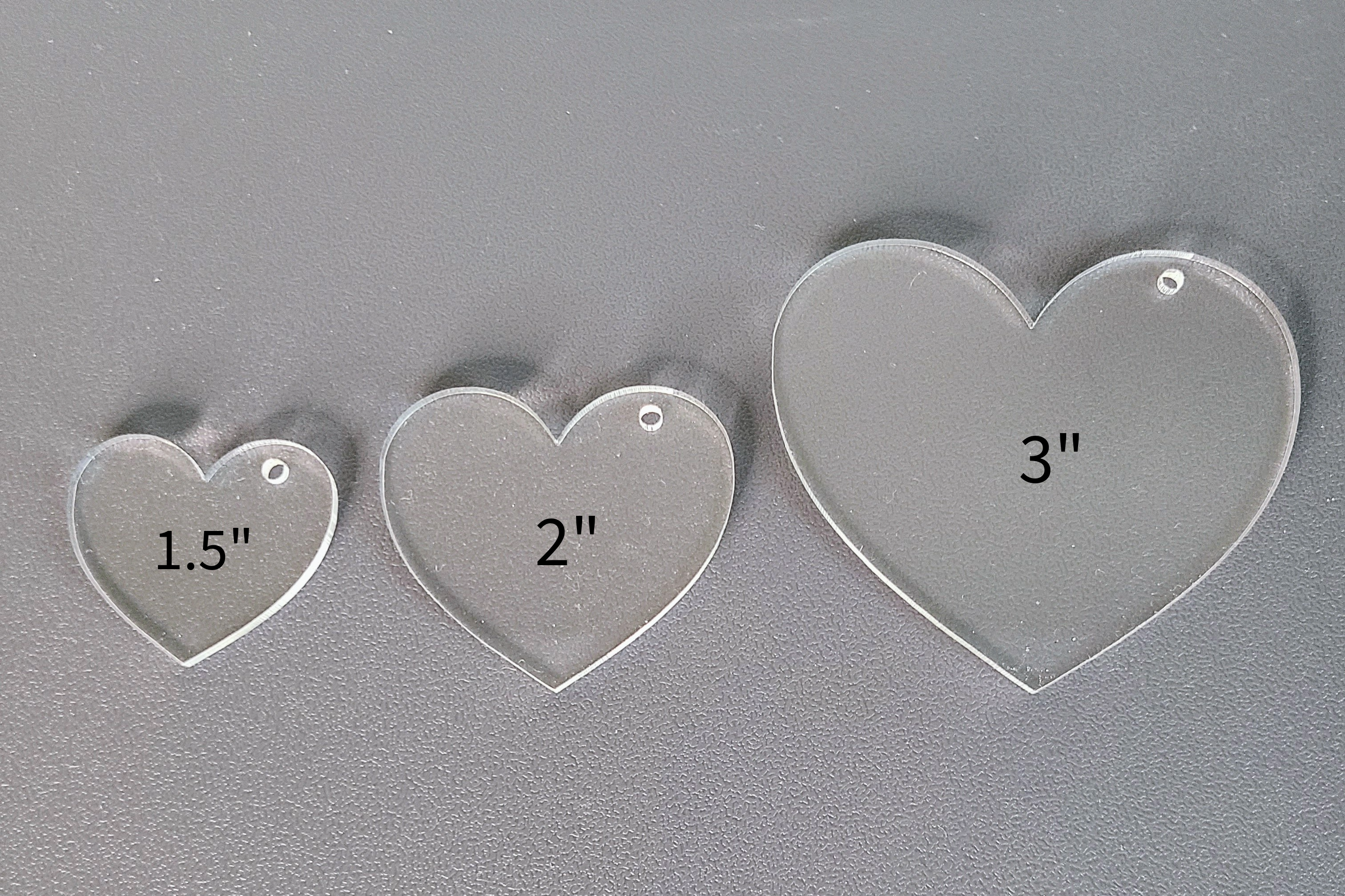 Acrylic Heart Blanks